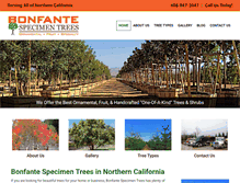 Tablet Screenshot of bonfantespecimentrees.com